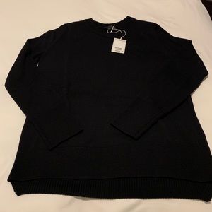 NWT Black Cos Sweater with Ribbed Back